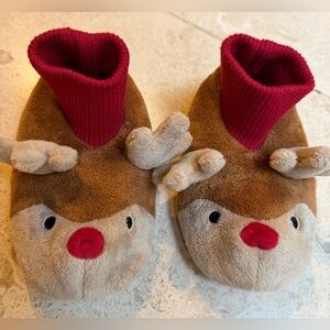 Gymboree Kids Reindeer Slippers Toddler Size 9-10 NWOT